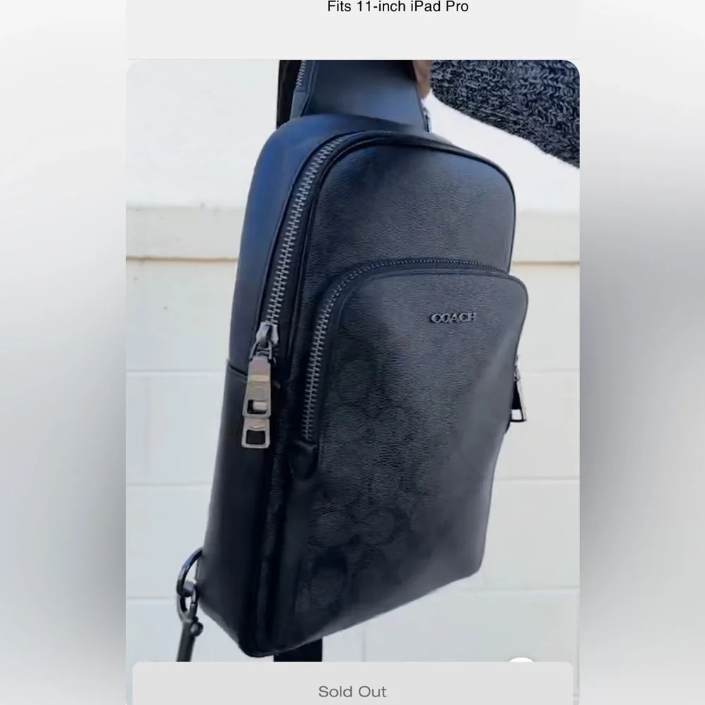 Coach Ethan crossbody/pack. NWT, Black - Picture 11 of 14